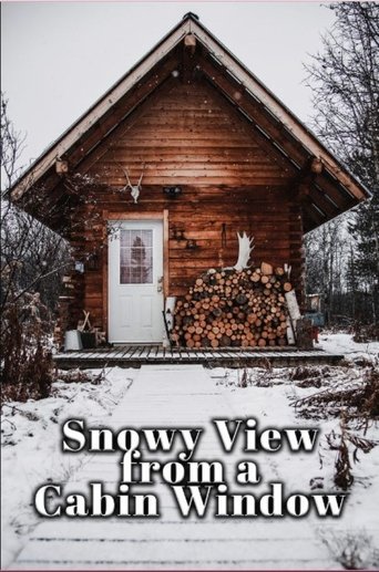 Snowy View from a Cabin Window Poster of Snowy View from a Cabin Window