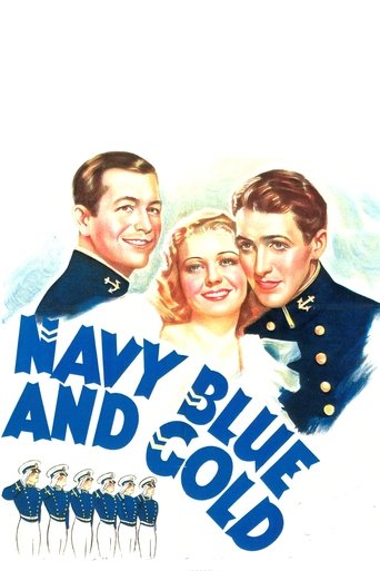 Navy Blue and Gold Poster of Navy Blue and Gold