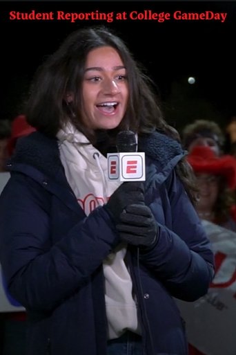 Student Reporting at College GameDay Poster of Student Reporting at College GameDay