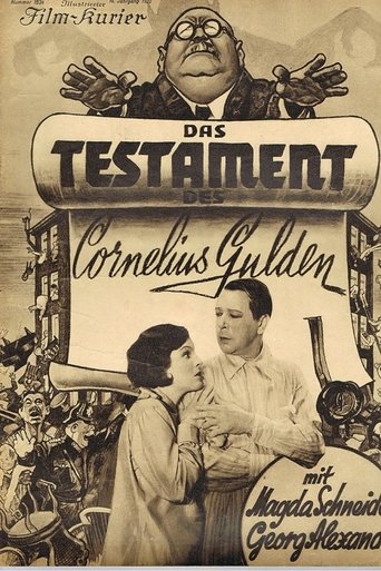 The Testament of Cornelius Gulden Poster of The Testament of Cornelius Gulden