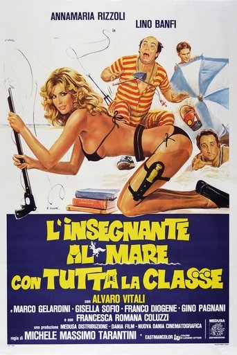 School Teacher on the Sea with Her Class Poster of School Teacher on the Sea with Her Class
