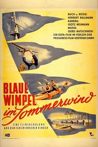 Blue Bandanas in the Summer Wind Poster of Blue Bandanas in the Summer Wind