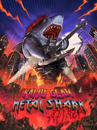 Kaiju Glam Metal Shark Attack Poster of Kaiju Glam Metal Shark Attack