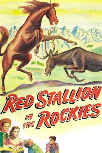 Red Stallion In The Rockies Poster of Red Stallion In The Rockies