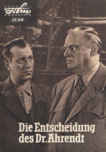 Die Entscheidung des Dr. Ahrendt Poster of Die Entscheidung des Dr. Ahrendt