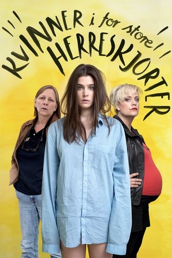 Women in Oversized Men's Shirts Poster of Women in Oversized Men's Shirts