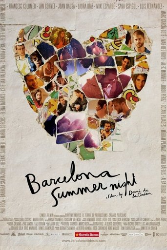 Barcelona Summer Night Poster of Barcelona Summer Night