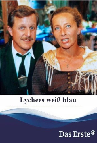Lychees weiß blau Poster of Lychees weiß blau
