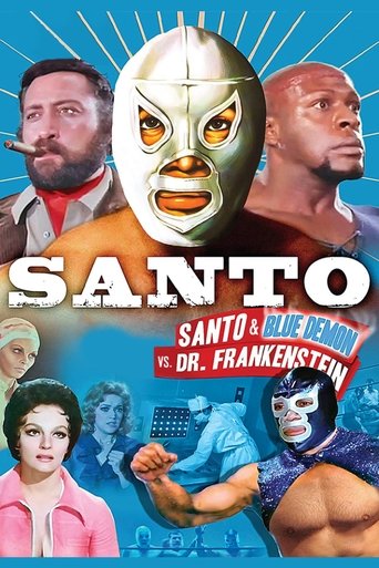 Santo and Blue Demon vs. Dr. Frankenstein Poster of Santo and Blue Demon vs. Dr. Frankenstein