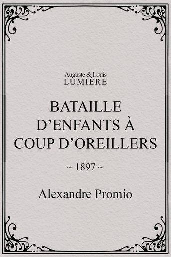 Bataille d’enfants à coup d’oreillers Poster of Bataille d’enfants à coup d’oreillers