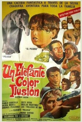 Un elefante color ilusión Poster of Un elefante color ilusión