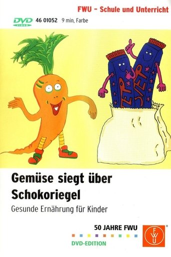 Gemüse siegt über Schokoriegel Poster of Gemüse siegt über Schokoriegel