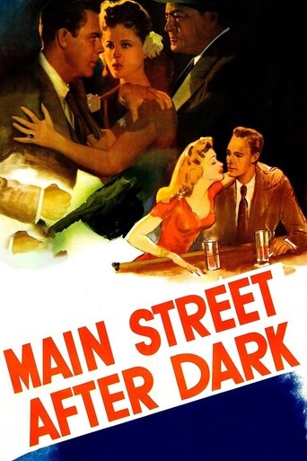 Main Street After Dark Poster of Main Street After Dark