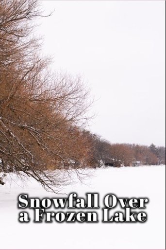 Snowfall Over a Frozen Lake Poster of Snowfall Over a Frozen Lake