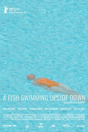 A Fish Swimming Upside Down Poster of A Fish Swimming Upside Down