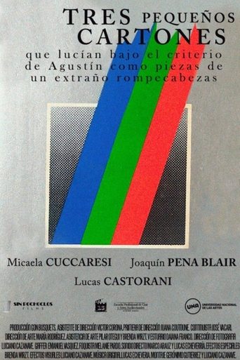 Three little cartons that looked under the criteria of Agustín as pieces of a strange puzzle Poster of Three little cartons that looked under the criteria of Agustín as pieces of a strange puzzle