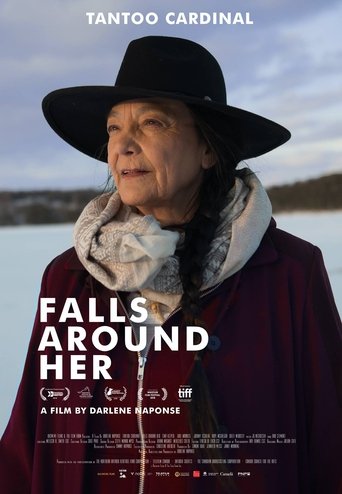 Falls Around Her Poster of Falls Around Her