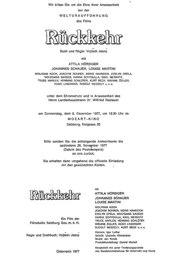 Die Rückkehr des alten Herrn Poster of Die Rückkehr des alten Herrn