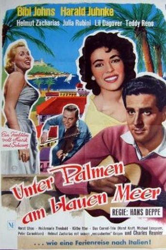 Unter Palmen am blauen Meer Poster of Unter Palmen am blauen Meer