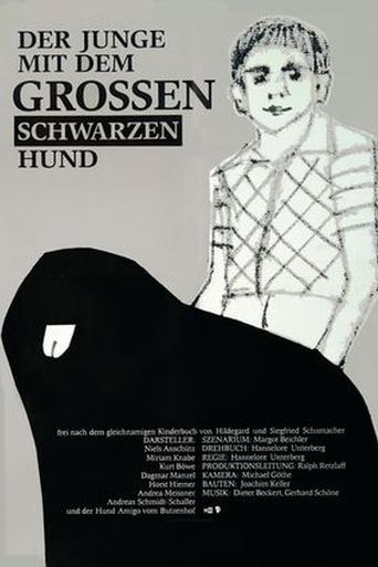 The Boy with the Big Black Dog Poster of The Boy with the Big Black Dog