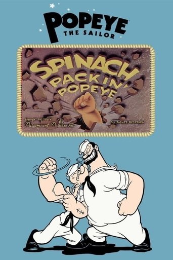 Spinach Packin' Popeye Poster of Spinach Packin' Popeye