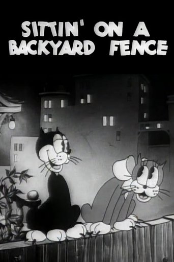 Sittin' on a Backyard Fence Poster of Sittin' on a Backyard Fence