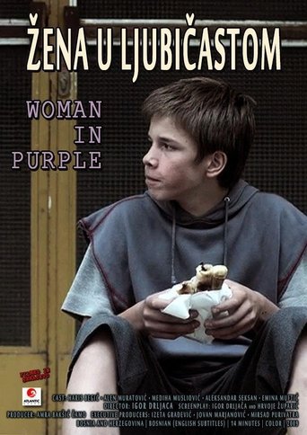 Woman in Purple Poster of Woman in Purple