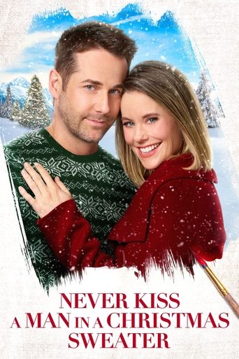 Never Kiss a Man in a Christmas Sweater Poster of Never Kiss a Man in a Christmas Sweater