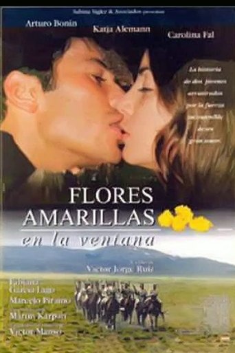 Flores amarillas en la ventana Poster of Flores amarillas en la ventana