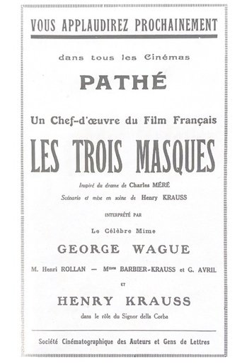 Les Trois masques Poster of Les Trois masques
