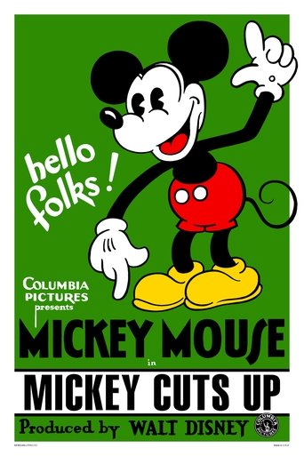 Mickey Cuts Up Poster of Mickey Cuts Up
