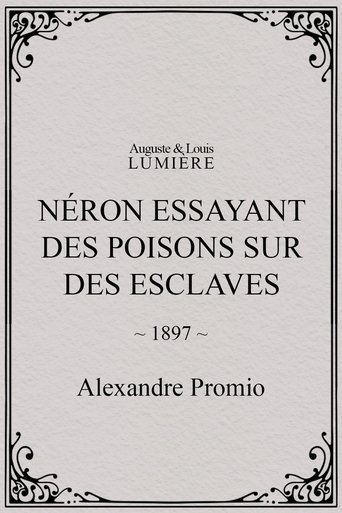 Néron essayant des poisons sur des esclaves Poster of Néron essayant des poisons sur des esclaves