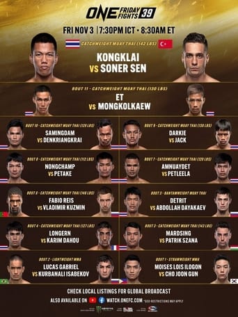 Poster of ONE Friday Fights 39: Kongklai vs. Sen