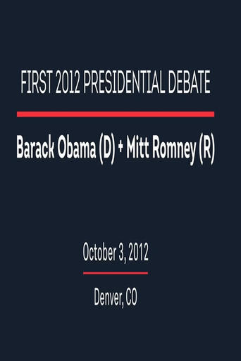 Poster of 2012 First Presidential Debate