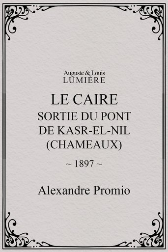 Poster of Le Caire, sortie du pont de Kasr-el-Nil (chameaux)