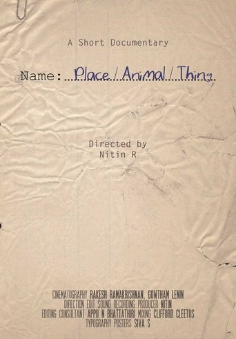 Poster of Name, Place, Animal, Thing