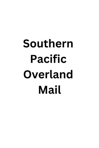 Poster of Southern Pacific Overland Mail