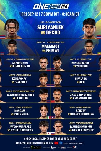 Poster of ONE Friday Fights 124: Suriyanlek vs. Decho