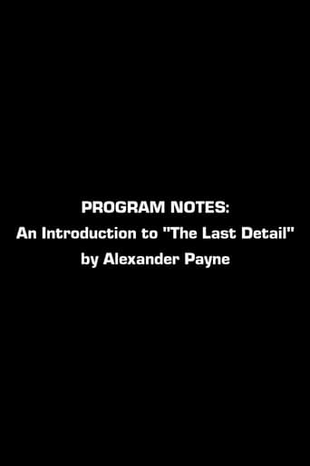 Poster of Program Notes: An Introduction To The Last Detail By Alexander Payne