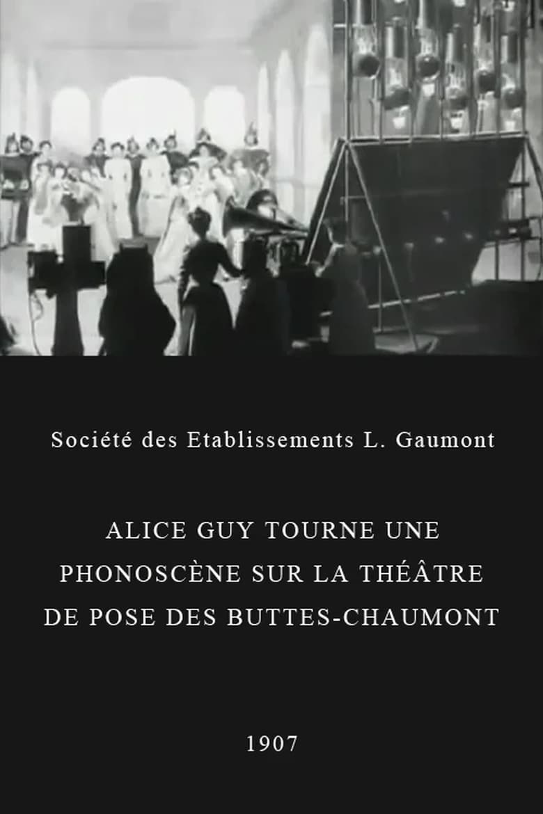 Poster of Alice Guy Films a 'Phonoscène' in the Studio at Buttes-Chaumont, Paris