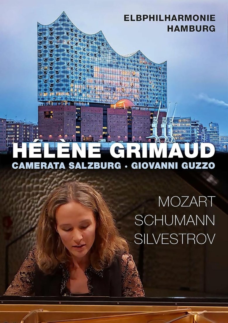 Poster of Helene Grimaud at Elbphilharmonie Hamburg: Mozart, Schumann, Silvestrov