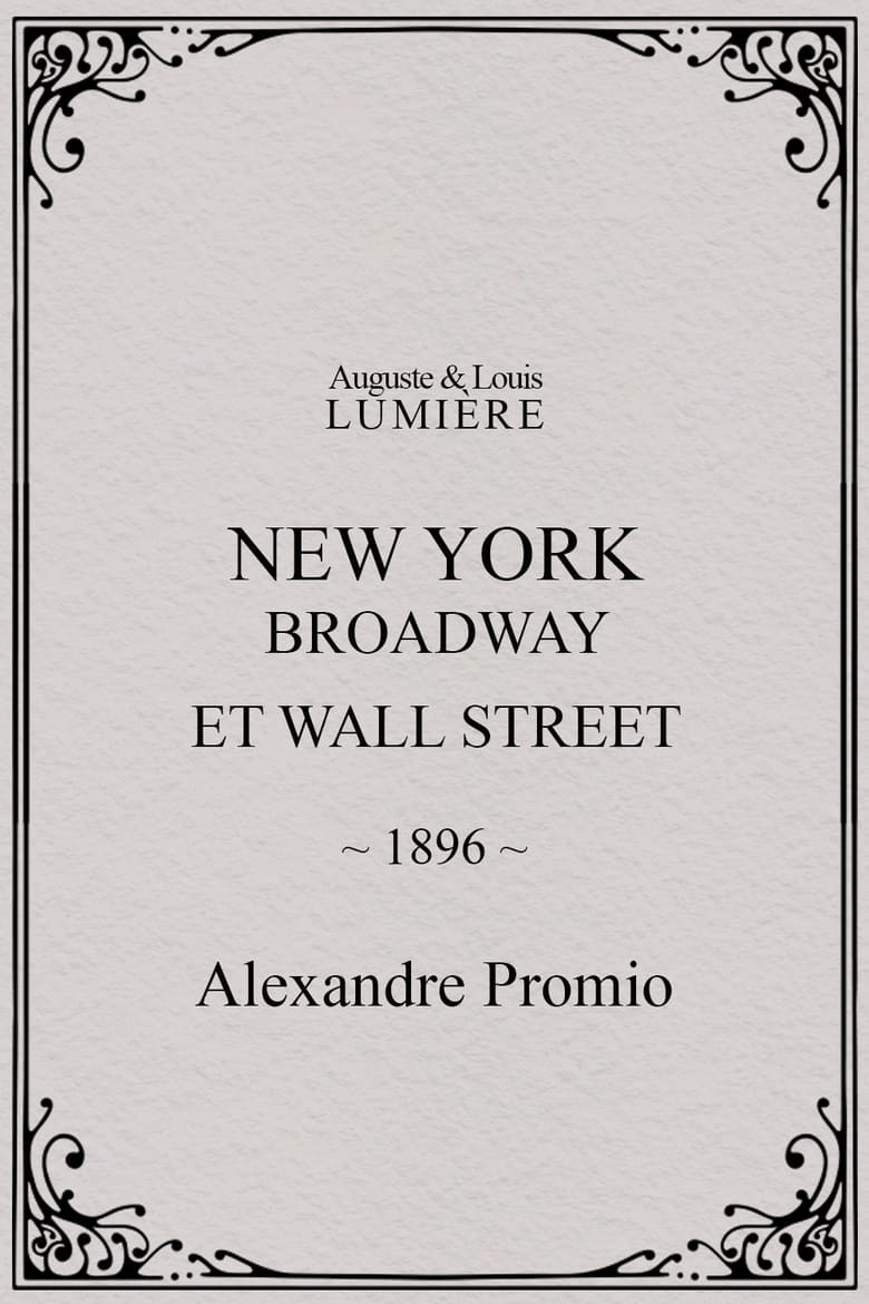 Poster of New York, Broadway and Wall Street