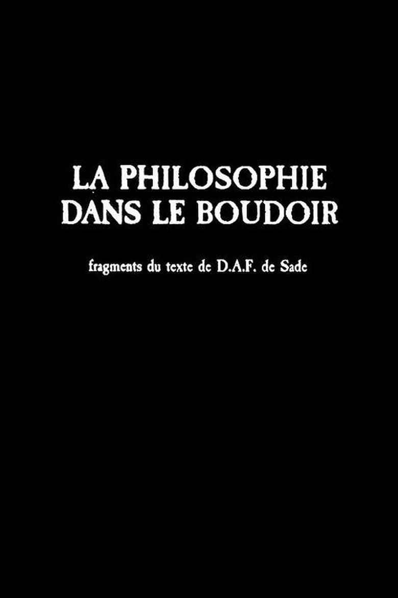 Poster of La philosophie dans le boudoir