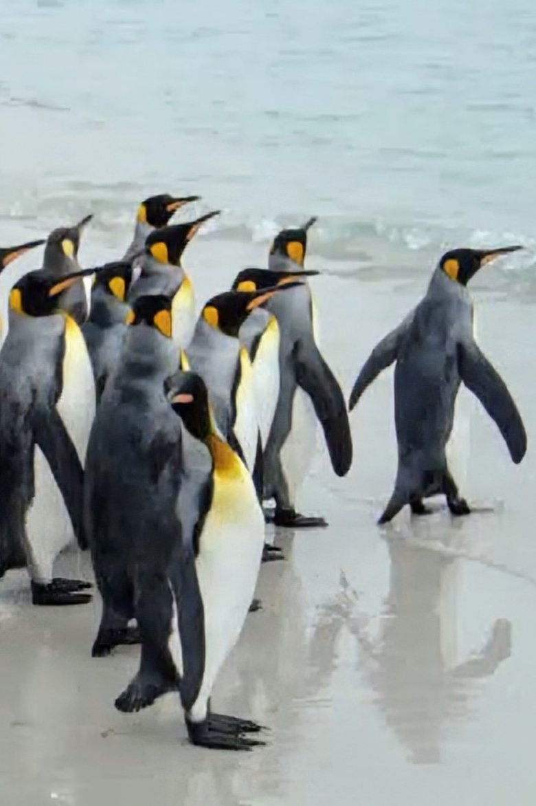Poster of King Penguins in North Malvinas
