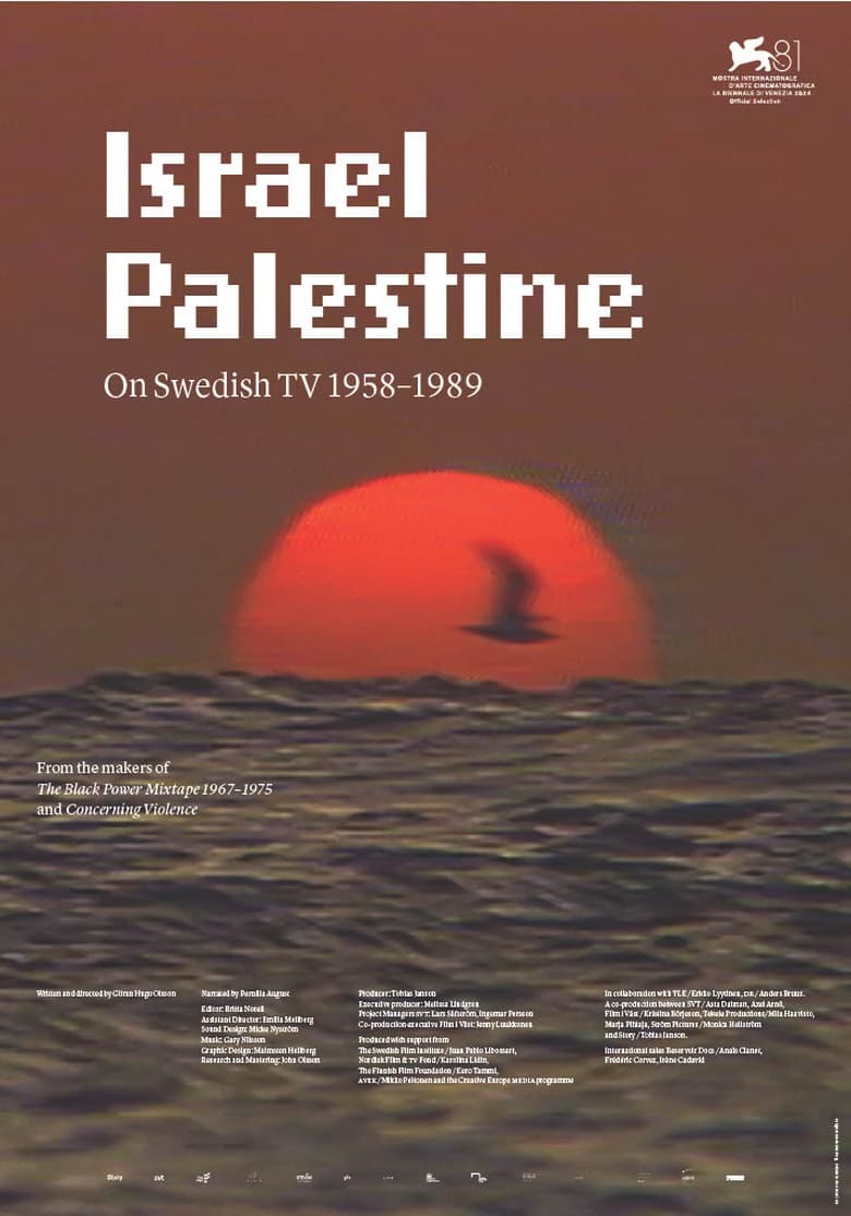 Poster of Israel Palestine on Swedish TV 1958-1989