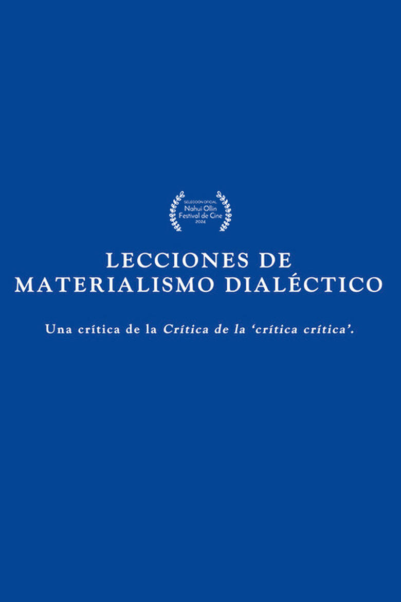 Poster of Lessons in dialectical materialism