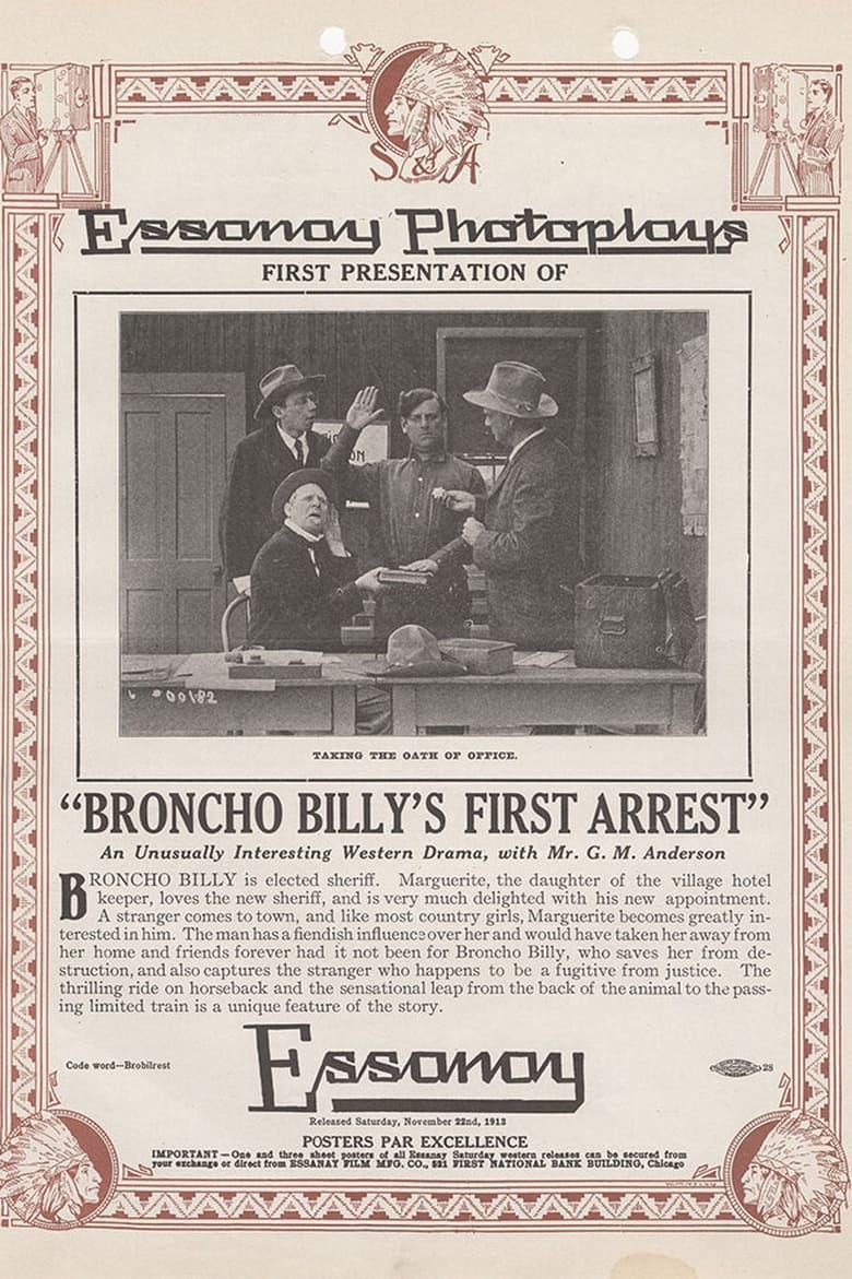 Poster of Broncho Billy's First Arrest