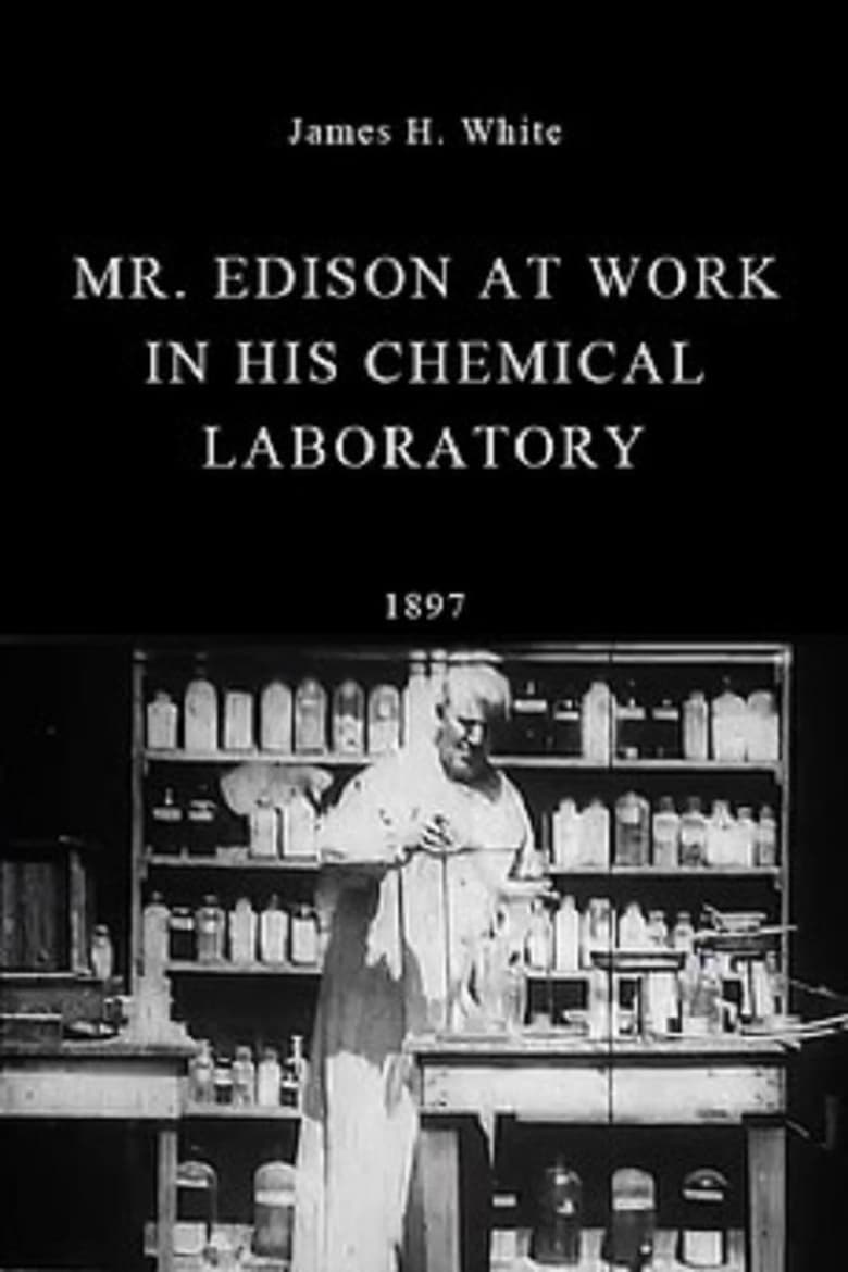 Poster of Mr. Edison at Work in His Chemical Laboratory