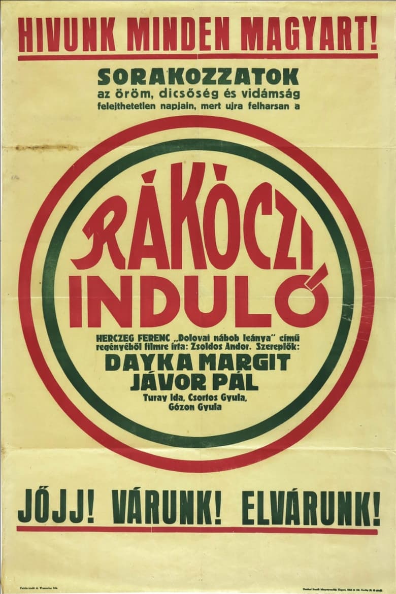 Poster of Rákóczi induló