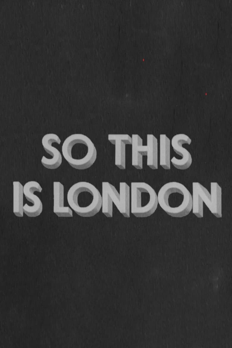 Poster of So This Is London